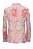 Lys rosa jacquard 2 stykke hakket lapel menns prom dresser