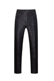 Svart 3 Piece Jacquard Shawl Lapel Menns Prom Suits