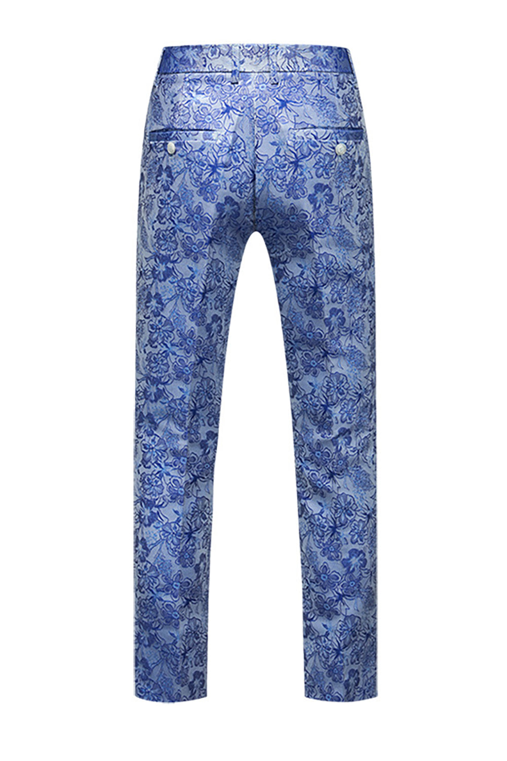 Lyseblå jacquard jacquard 3-delt balldrakt for menn