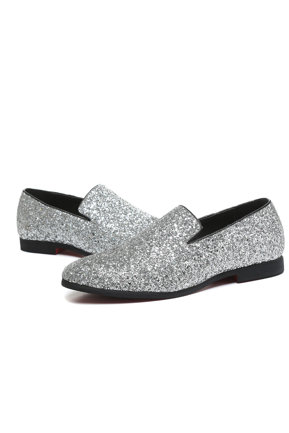 svart paljett slip-on menns sko