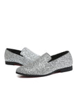 svart paljett slip-on menns sko