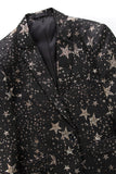 Svarte stjerner Menn Prom Blazer