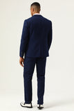 3 stk Navy Blue Slim Fit Casual smoking dresser