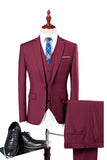 3 stk Navy Blue Slim Fit Casual smoking dresser