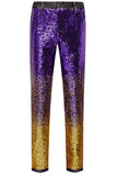 Ombre Paljetter Lilla Menn 2 Stykke Slank Passform Hakket Lapel Homecoming Dresser