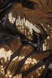 svart og gull jacquard paljetter menns 2 stykke balldresser