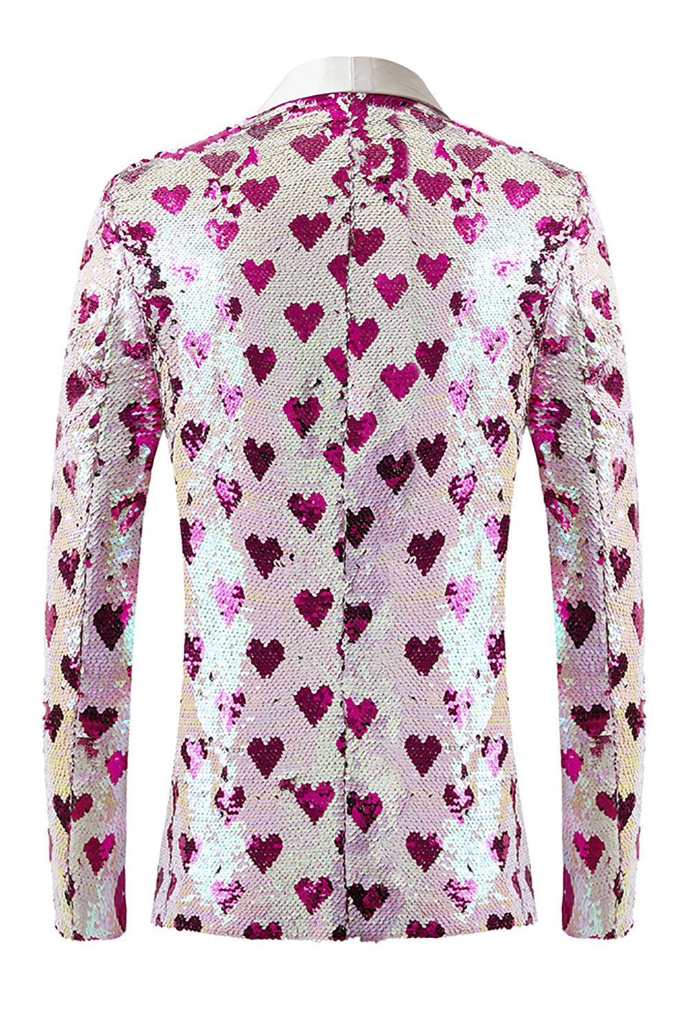Rosa paljetter Shawl Lapel Herre Blazer