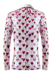 Rosa paljetter Shawl Lapel Herre Blazer