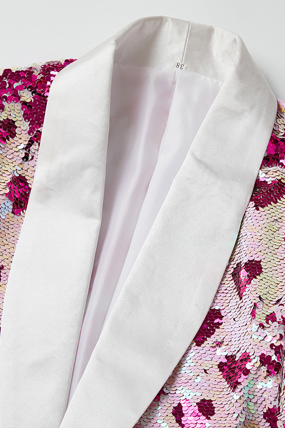 Rosa paljetter Shawl Lapel Herre Blazer