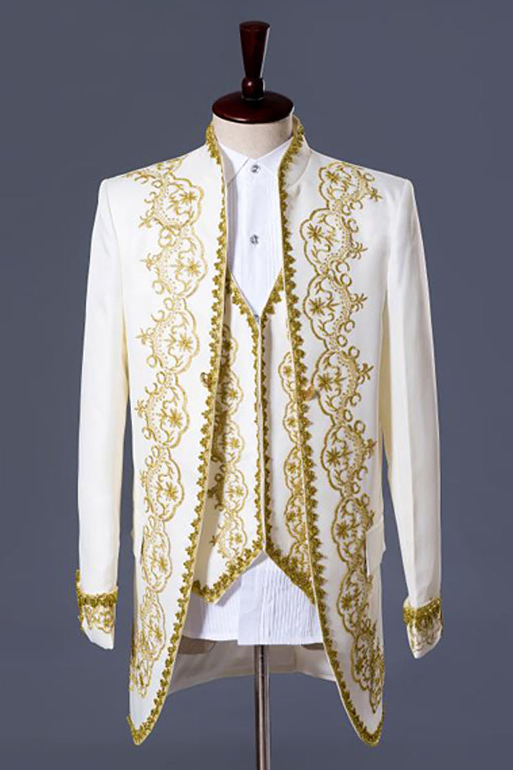 hvite menns 3 stykker sjal lapel ball dresser