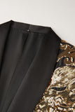 gyllen blomst formet paljetter menns blazer