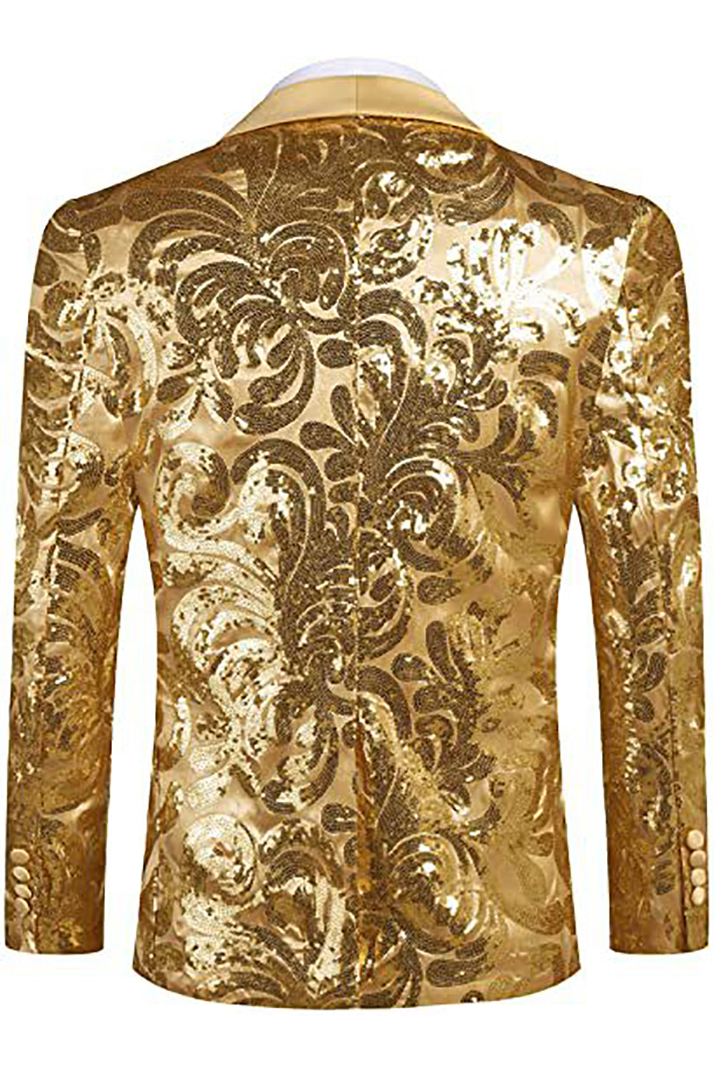 Golden Shawl Lapel Paljetter Herre Blazer