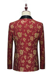 Red Jacquard Shawl Lapel 3 stykker menns dresser