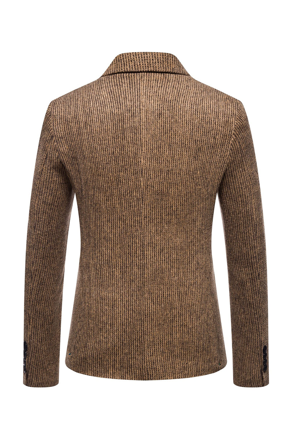 Khaki Tweed One Button Notched Lapel menn Blazer