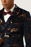 Black Notched Lapel Double Breasted menn Prom Suits