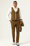 Brown Peak jakkeslag Single Button menn Prom Suits