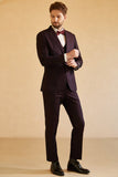 Notched Lapel Single Button Blazer for menn Wedding