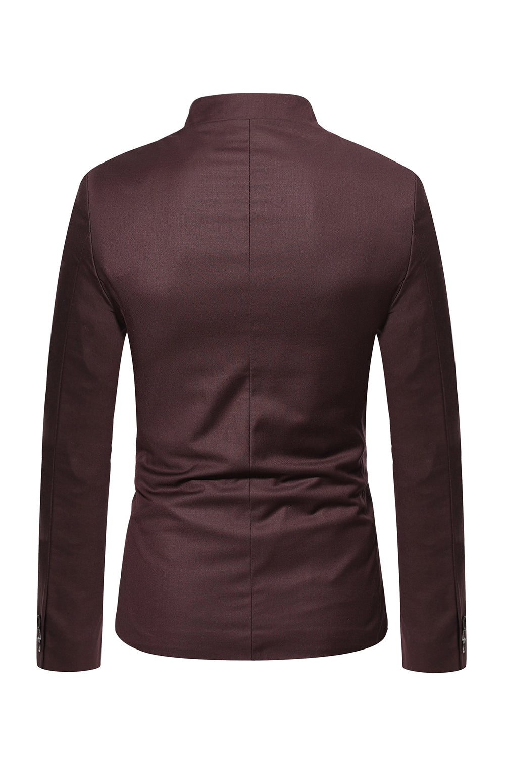 Brown Stand Collar Single Breasted menn Blazer