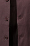 Brown Stand Collar Single Breasted menn Blazer