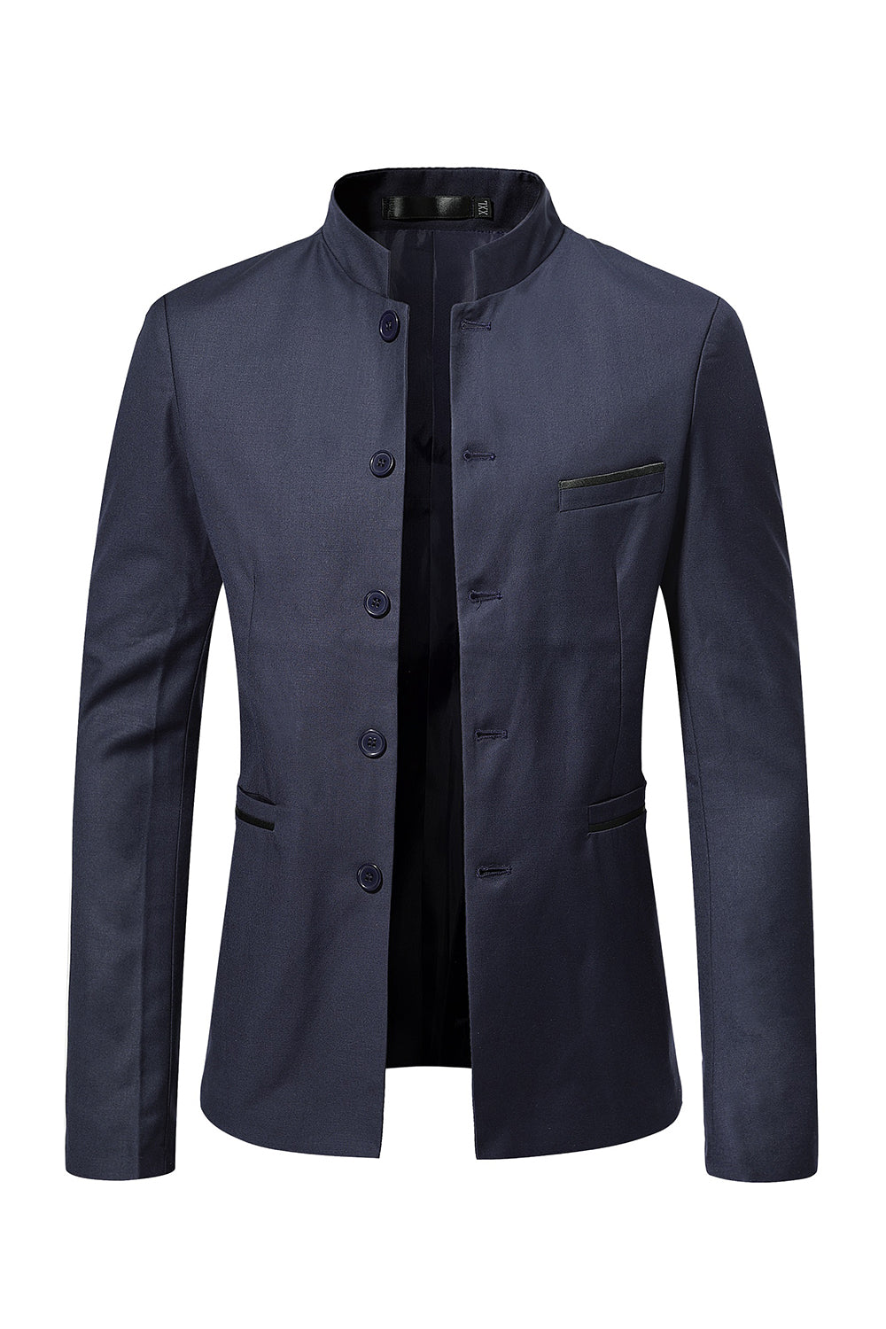 Brown Stand Collar Single Breasted menn Blazer