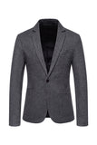 Khaki rutete enknapps blazer for menn