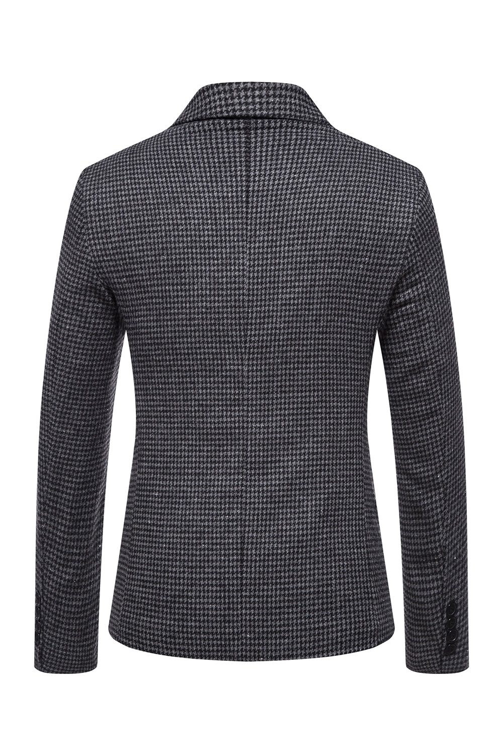 Khaki rutete enknapps blazer for menn