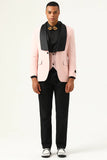 Pink Shaw Lapel 3 Piece menn Prom Suits