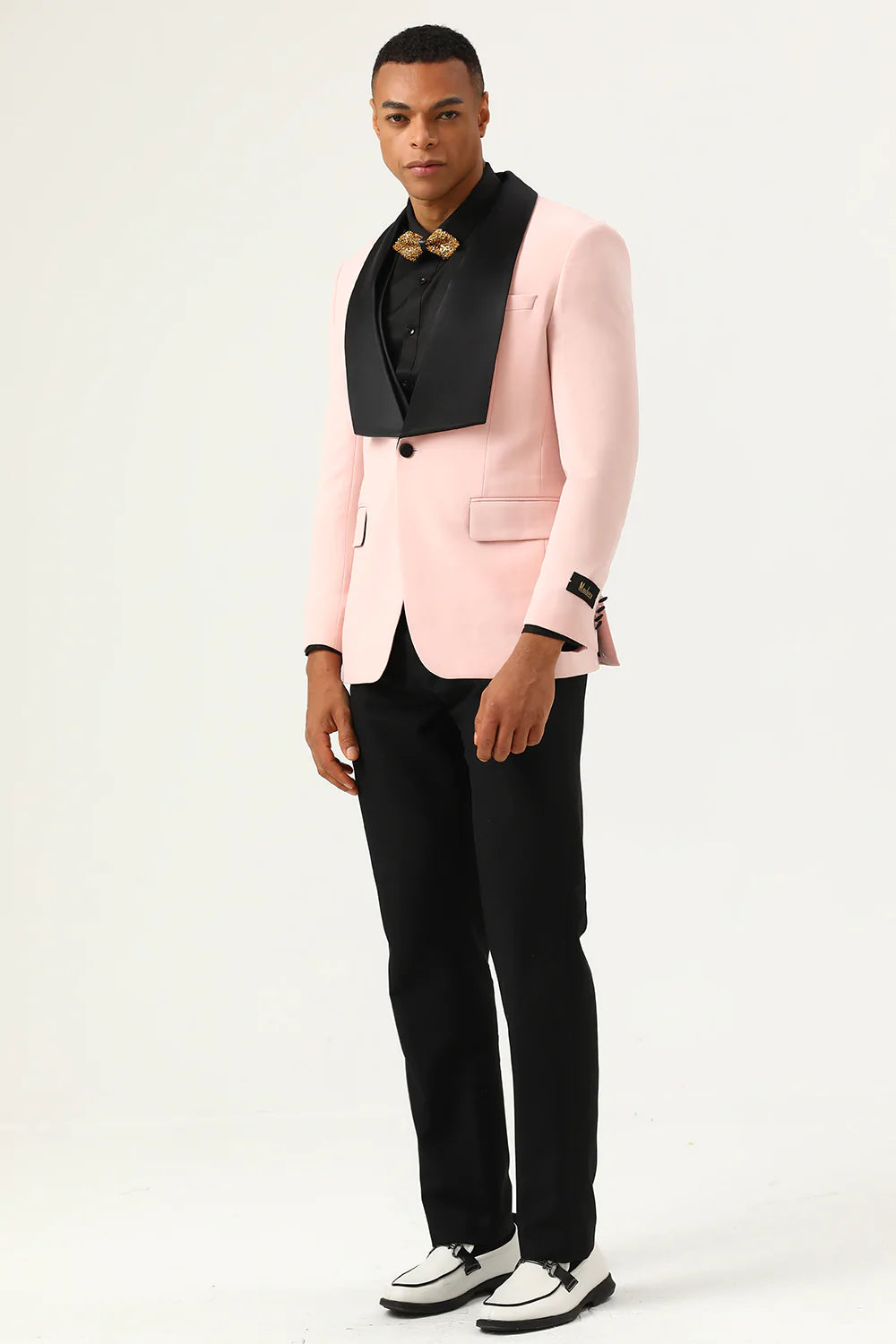 Pink Shaw Lapel 3 Piece menn Prom Suits