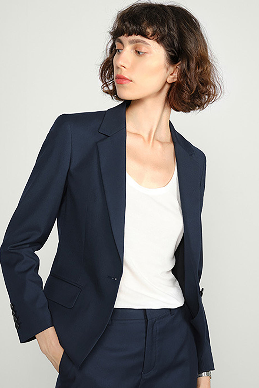 Grå Single Breasted Kvinner Party Blazer