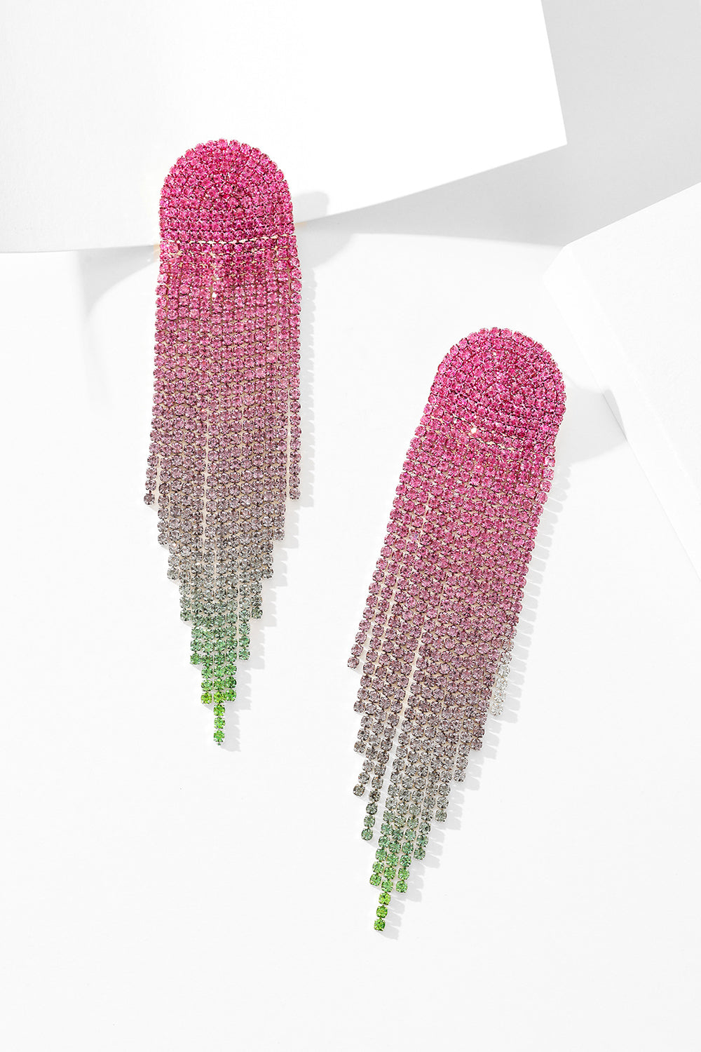 Red Heart Trendy Full Diamond Tassel øredobber