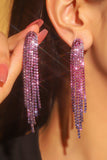 Skinnende Rhinestone lange dusk øredobber