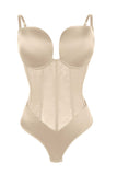 Svart korsett Magekontroll Butt Lifting Bodysuit Shapewear