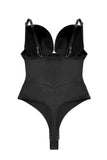 Svart korsett Magekontroll Butt Lifting Bodysuit Shapewear