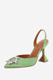 Rhinestone spiss tå stiletto sandaler