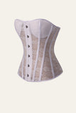 Svart stål Bone Lace Seksstjerners Flower Corsett Shapewear