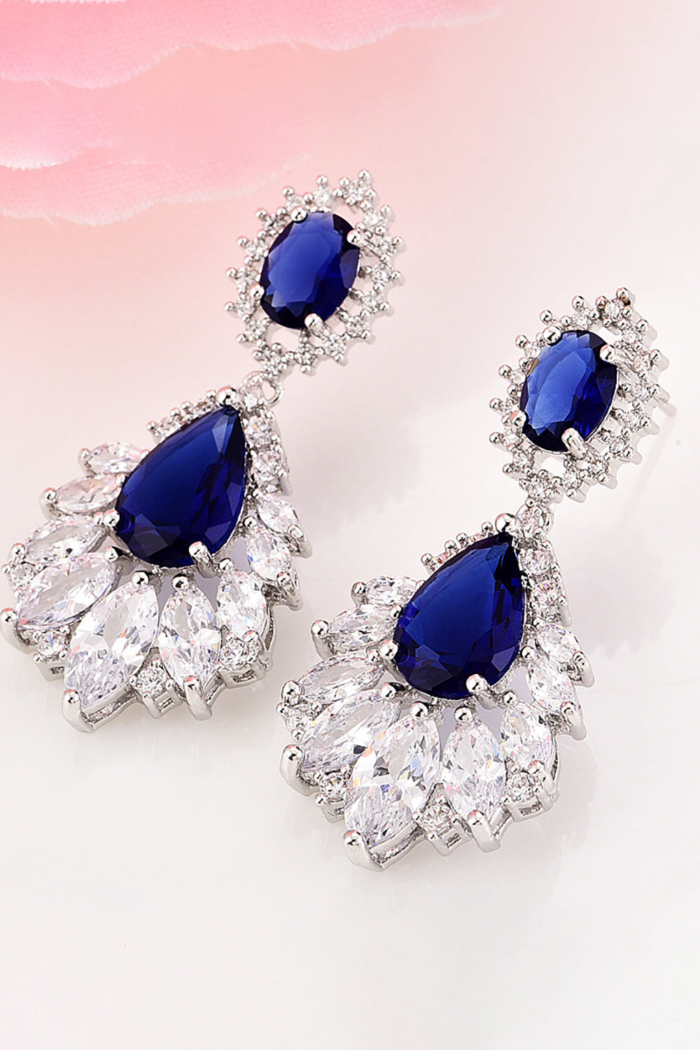 Royal Blue Teardrop Dangle øredobber Party Prom smykker