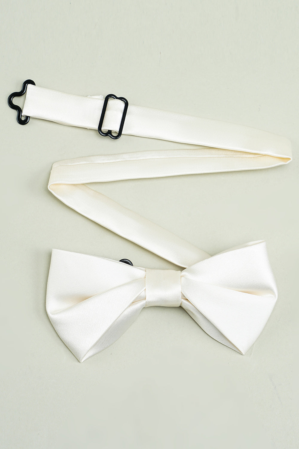 Hvit Justerbar Sateng Sløyfe Slips Formell Smoking Bowtie