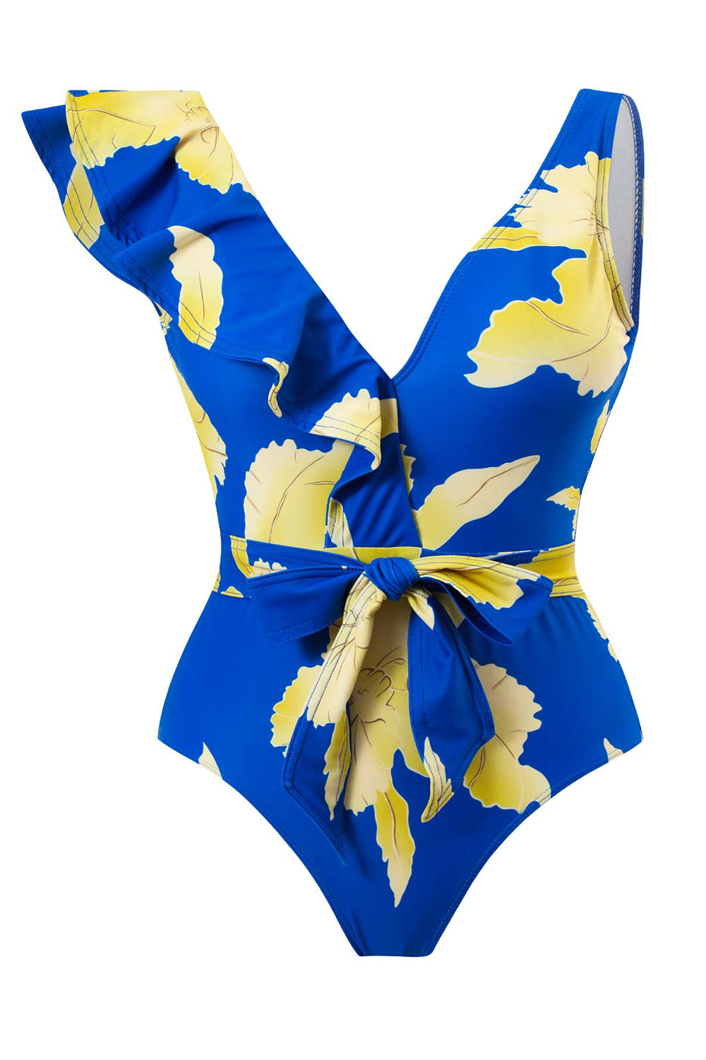 To Piece Trykt Green Bikini Set med Beach Skirt