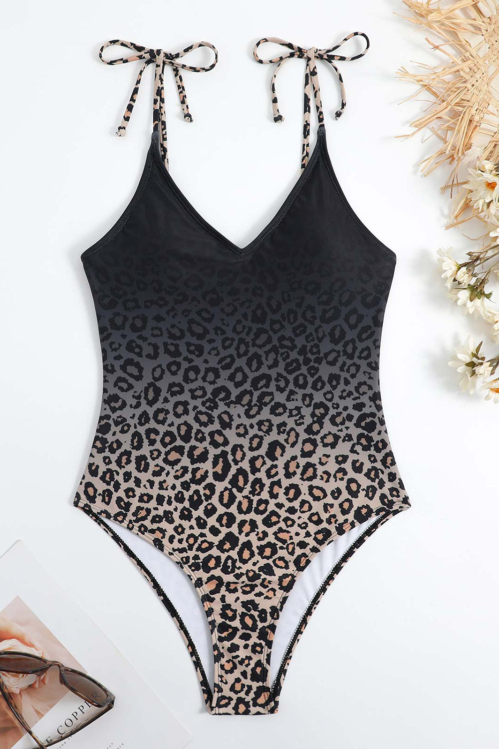 One Piece Brown badedrakt med strandskjørt