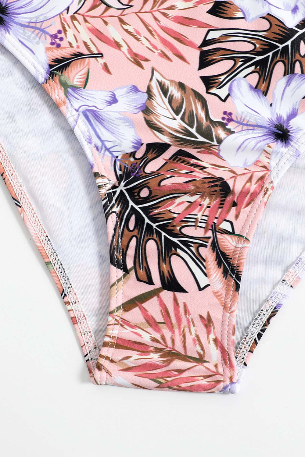 Grønn front kryss todelt bikini sett