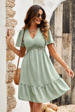 Aprikos V Neck A Line Summer Dress