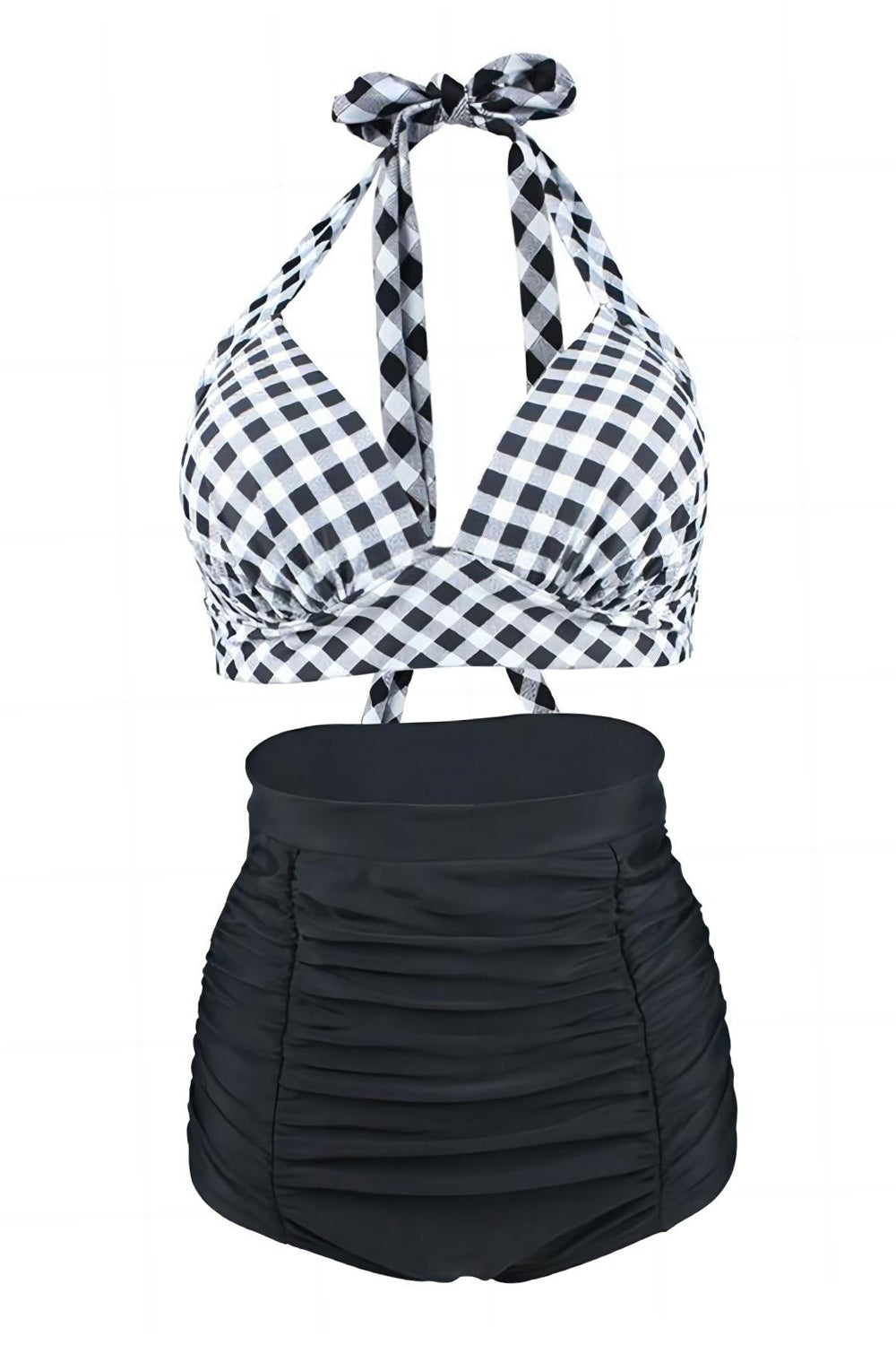 Todelt høy midje Halter badedrakter