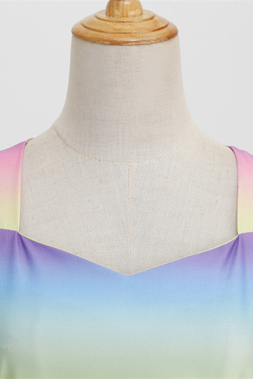 Fargerik A Line Vintage 1950-tallet kjole