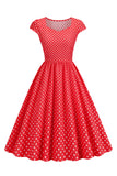 Polka Dots Swing 1950-tallet Kjole