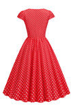 Polka Dots Swing 1950-tallet Kjole
