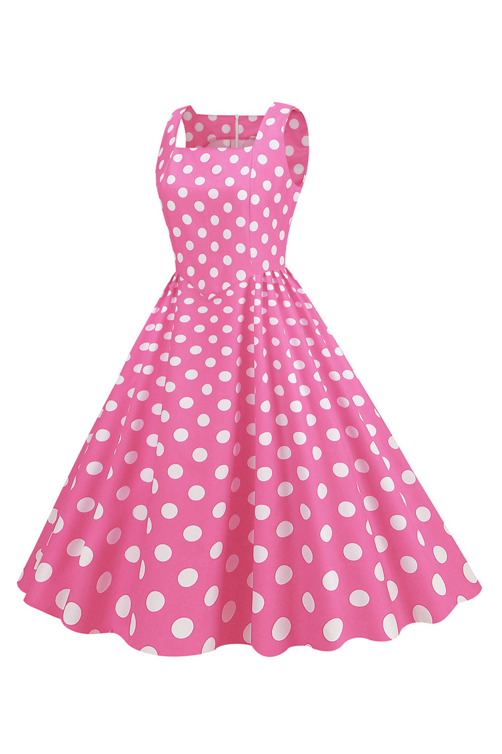 Svart Polka Prikker Vintage 1950-tallet Kjole