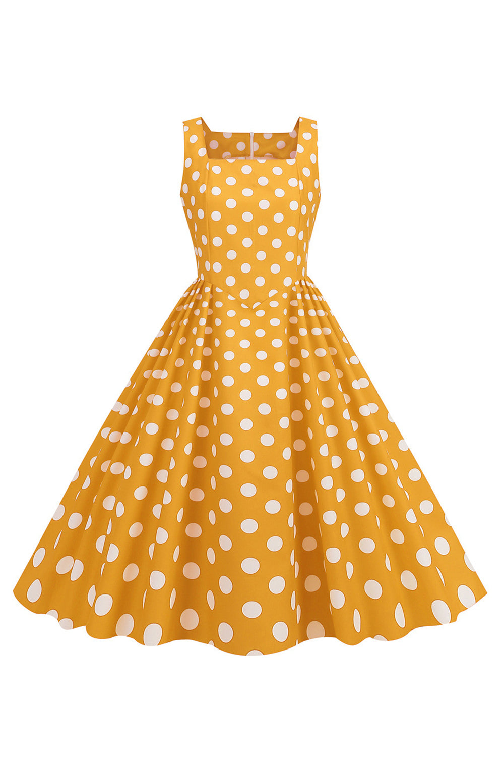 Svart Polka Prikker Vintage 1950-tallet Kjole