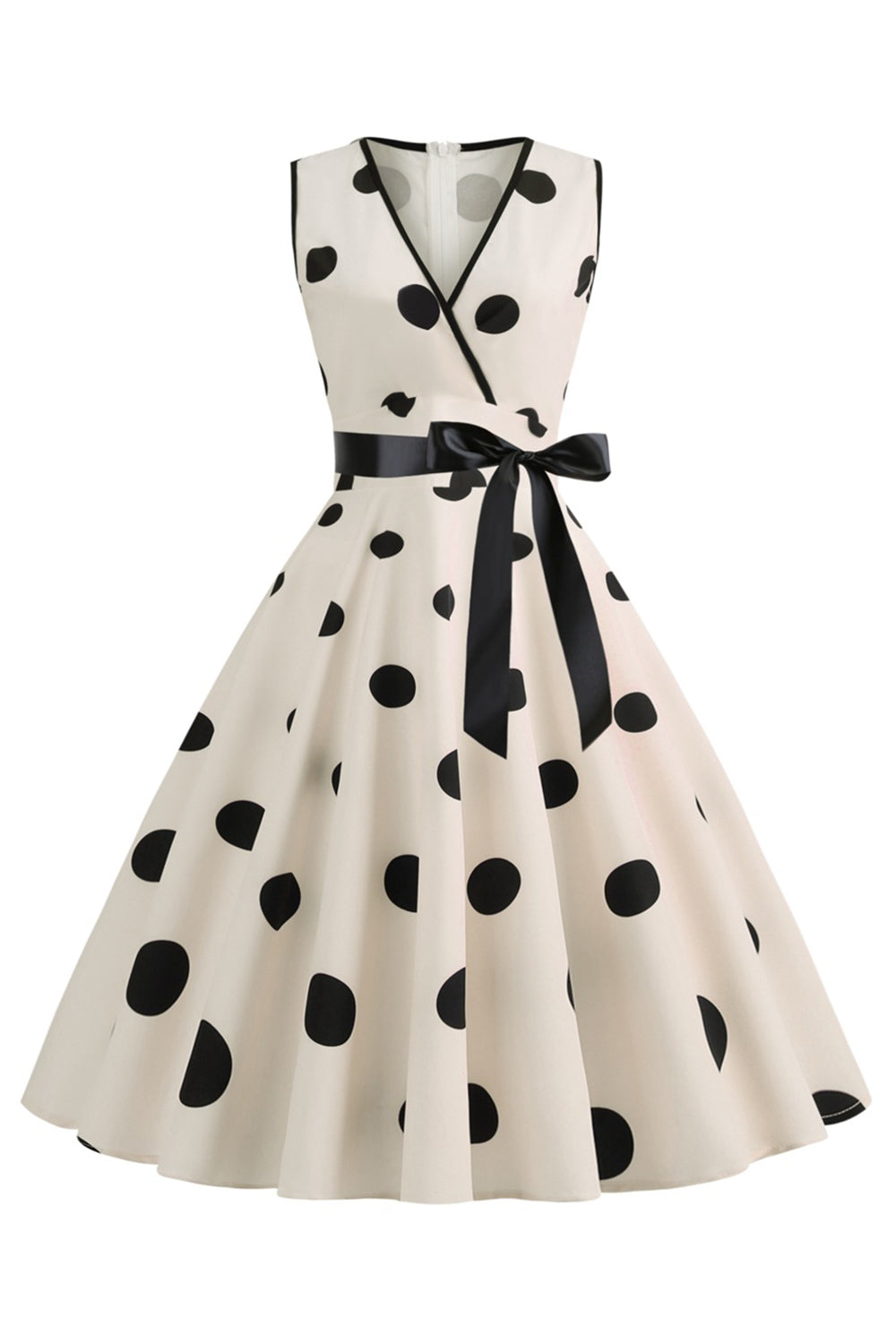 Lyseblå Polka Dots Vintage kjole fra 1950-tallet