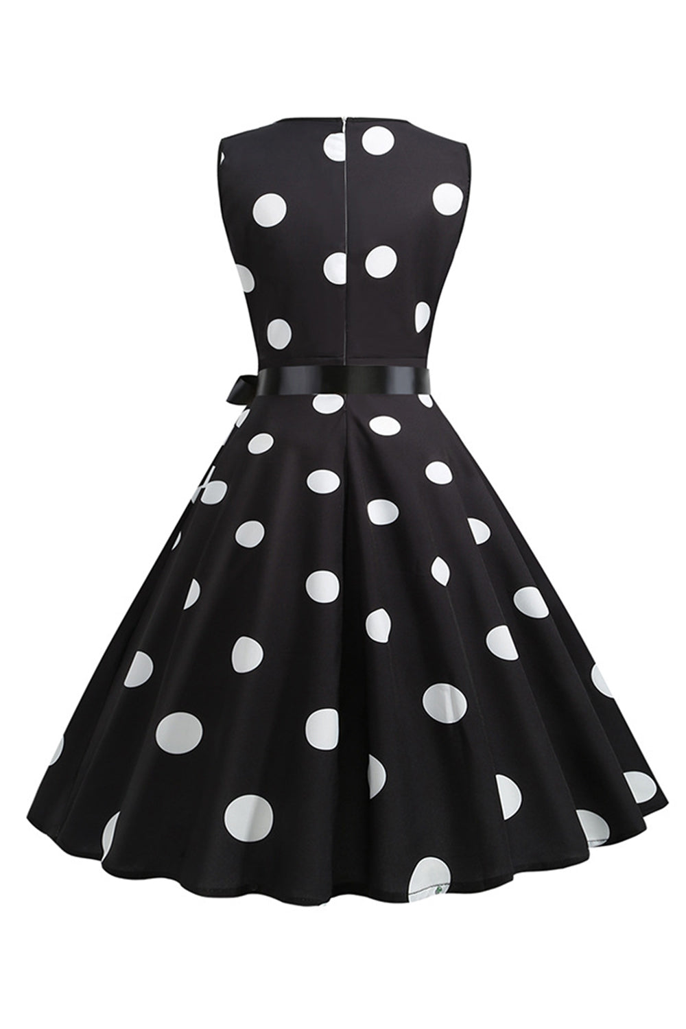 Lyseblå Polka Dots Vintage kjole fra 1950-tallet