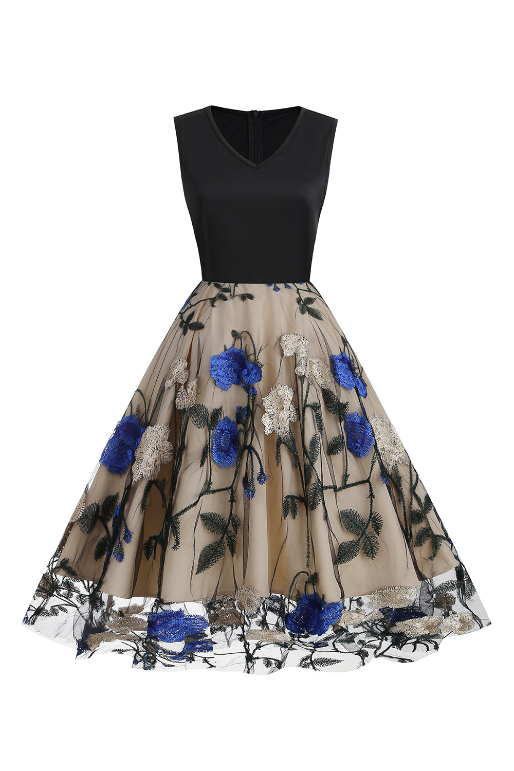 Blue Swing 1950-tallskjole med broderi